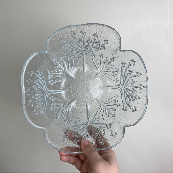 Dansk Floriform Glass Cow Parsley Salad Bowl Set, Mantasala Finland - Picture 2 of 12